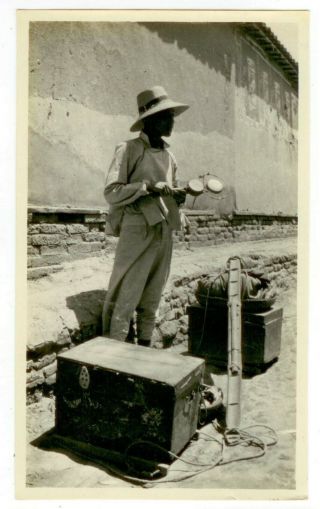 C1930s China Chinese Man With Some Instruments Photo - Likely Near Peking