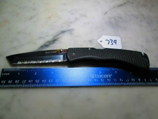 739 Black Cold Steel Voyager Tanto Serrated Lockback Knife Zytel Japan