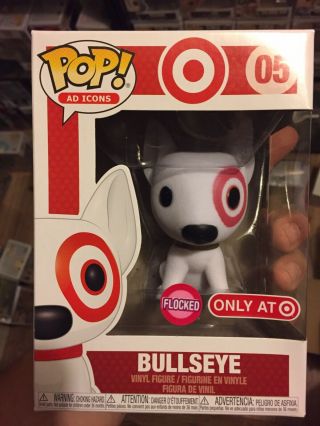 Funko Pop Flocked Bullseye Target Exclusive Ad Icons Vinyl Figure In Hand