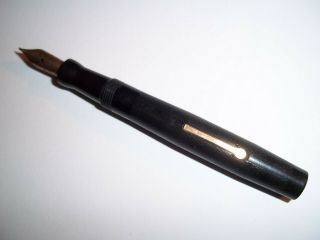 Vintage Fountain Pen Missing Cap Black Wahl Eversharp 2 14kt Signature