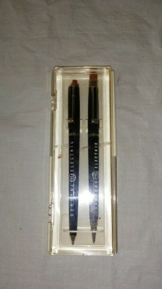 Vtg General Electric Advertising All - Rite Pen Pencil Boxed Set