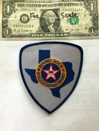 Round Rock Texas Police Patch Un - Sewn In Great Shape