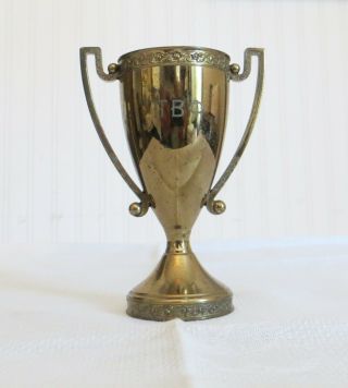 Vintage Small Bronze Loving Cup Pi Beta Phi Sorority c1940 by Dodge Inc Made USA 2