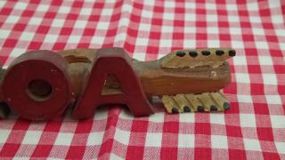 Boy Scout Vintage Hand Carved Wooden Order of Arrow Neckerchief Slide B.  S.  A. 3