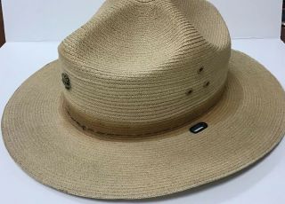 South Carolina State Park 7 1/8 Stratton Usnps Style Summer Straw Hat No Band