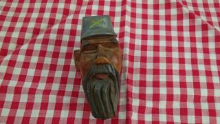 Boy Scout Vintage Hand Carved Wooden Army Military Man Neckerchief Slide B.  S.  A.