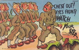 World War Ii Comic Postcard Wwii 1940 
