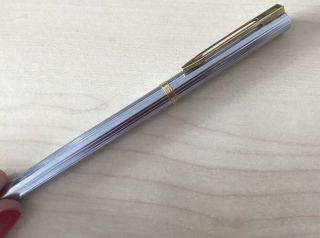 Vintage Stainless Steel & Gold Waterman Fountain Pen - France
