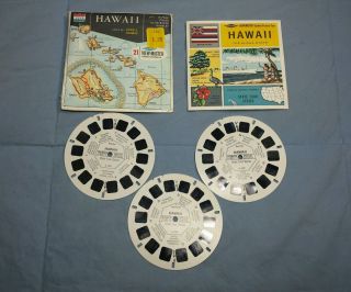 Vintage Viewmaster Hawaii The Aloha State Sawyers 3 Reel Packet A - 120