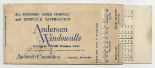 Old Anderson Window Pocket Lumber Scale Given Out by F.  W.  Wint Catasauqua,  PA 3