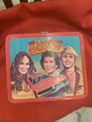 Rare Vintage Antique 1980 Eighties The Dukes Of Hazzard Metal Lunch Box