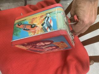 Rare Vintage Antique 1980 Eighties The Dukes of Hazzard Metal Lunch Box 4