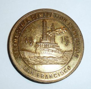 Medal Panama Canal Exposition 1915 San Francisco California Battleship & Seal