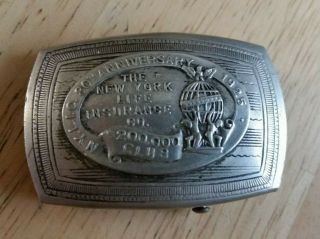 1925 York Life Insurance Company 200,  000 Club Nickle Silver Belt Buckle