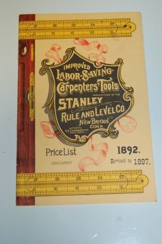 Vintage Stanley Rule & Level Co.  Jan.  1892 Price List - 1980 Ken Roberts Reprint