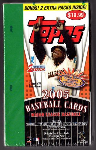 Factory 2005 Topps Series 2 Baseball Hobby Box (22 Packs - 6 Cards Per Pack)