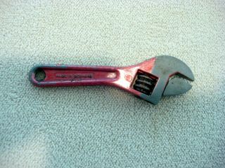 Vintage 2 3/4 " Made In Germany Red Adjustable Crescent Type Wrench