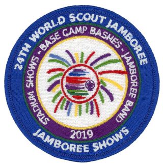 24th World Scout Jamboree 2019 Stadium Shows Base Camp Bashes Patch Badge Wsj