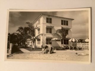 Mcclellan Ocean Villa Apts.  Miami Beach Florida Rppc Postcard Fine
