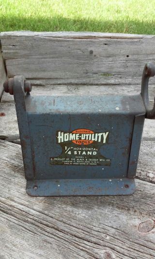 Vintage Black & Decker Home Utility 1/4 " Horizontal Stand Tool Model 1 - 6 " Usa