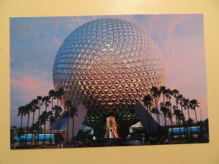 Epcot Center Spaceship Earth Ride Walt Disney World Orlando Florida Postcard