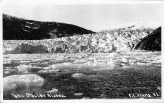 Juneau Alaska Taku Glacier 1934 Ec Adams 1 Real Photo Postcard Rppc