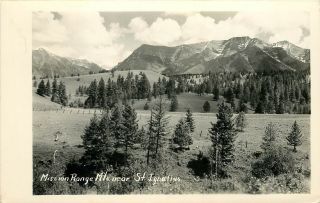 1940s Rppc Postcard; Mission Range Mts.  Near St.  Ignatius Mt Lake County Posted