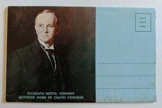 Vintage Plymouth Notch Vermont Fold Out Postcard Folder Calvin Coolidge Home