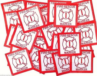 25 Fire Rescue Disabled Person Invalid Reflective Window Decals - Twenty Five