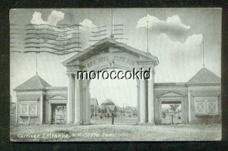 1913 B&w Postcard Syracuse Ny Carriage Gate At N.  Y.  State Fairgrounds