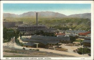Globe Az Old Dominion Copper Co C1920 Postcard