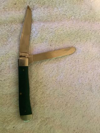 Case XX Green Trapper Pocket Knife Antique Hunter 6254 SS USA John Deere 2