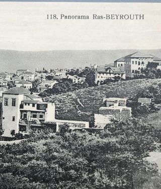 Lebanon Vintage Postcard Ras Beyrouth 1920s