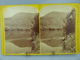 Scarce Antique Stereoview Photo Shenandoah Valley Va River From Strasbourg Ropes