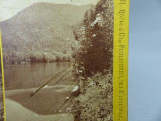 Scarce Antique Stereoview Photo Shenandoah Valley Va River from Strasbourg Ropes 2