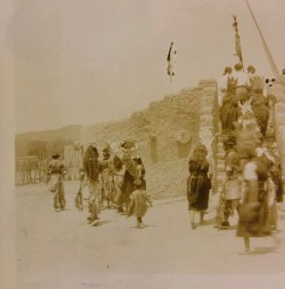 Vintage Photo Of Native American People Kiva San Ildefonso Pueblo Mexico