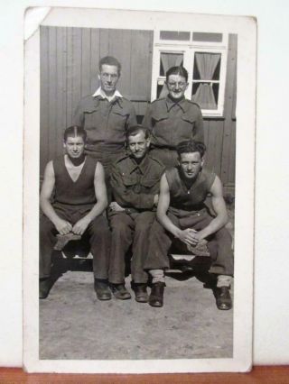 Group Of British Prisoners Of War,  Stalag Xxa - Ww2 Military Rp Postcard C1942
