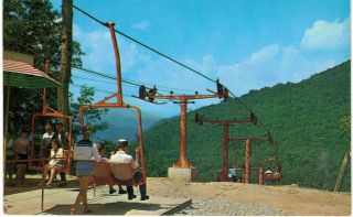 Cherokee Indian Reservation Summit Terminal Sky High Chair Lift 1960 Nc
