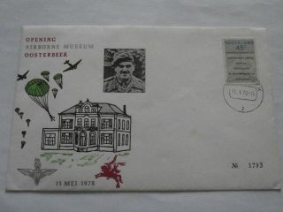 Netherland Rare Cover 1978 Opening Airborne Museum Oosterbeek