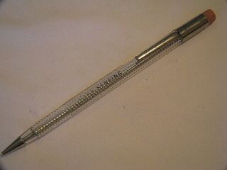 Vintage Clear - White Swirl Scripto Mechanical Pencil