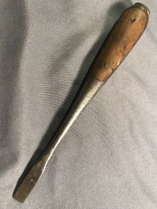 Antique Primitive Wood Handle Flat Head Screwdriver Made in Germany 6 