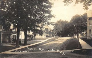 Cato Ny Maple Avenue C.  E.  Turner Photographer 1909 Real Photo Postcard