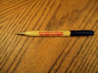 Vintage Aal Mechanical Pencil Aid Association For Lutherans Appleton Wis