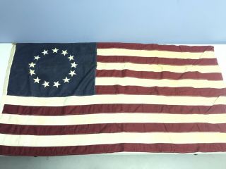 Vintage 1776/1976 Bicentennial Betsy Ross Flag 57 1/2”x 30”