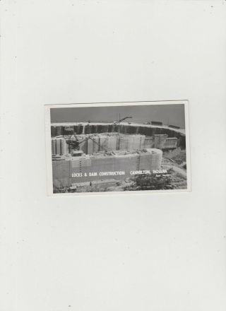 Cannelton,  Indiana,  Locks And Dam Construction,  Photo Card.