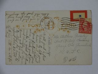 1918 Postcard WWI Advice To Soldiers Oshkosh WI to Arthur Zuricky Fort Riley KS 2