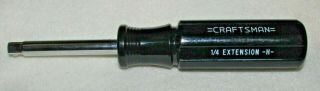 Craftsman - H - 1/4  Drive " Extension " Black Handle 43372 Socket Spinner Driver