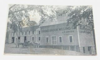 East Windsor Ct Connecticut Broad Brook Milling Company Postcard