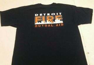 Detroit Fire Department DFD Wayne County Michigan EMS T - Shirt Sz XL FDNY 5