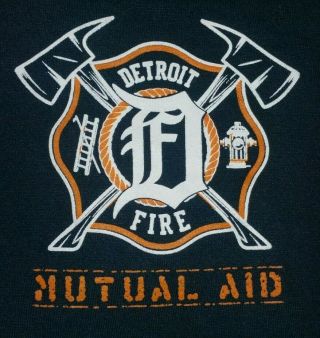 Detroit Fire Department DFD Wayne County Michigan EMS T - Shirt Sz XL FDNY 6